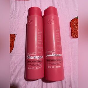 Anti Frizz Shampoo and Conditioner Set - Vibrant Pink